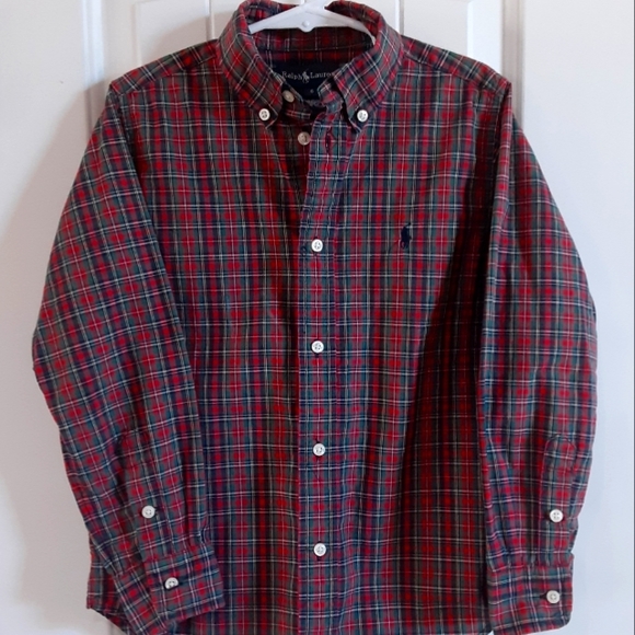 Ralph Lauren, Boy's Size 6, Plaid BDC LS SHIRT - Picture 1 of 6